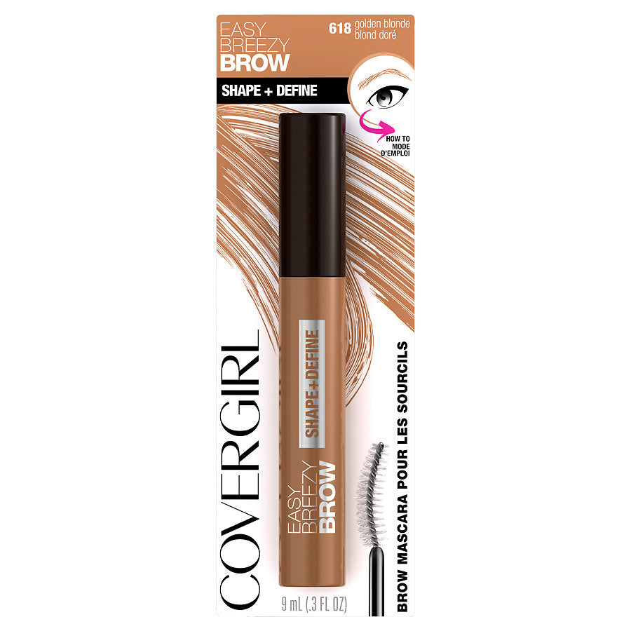 COVERGIRL Easy Breezy Brow Shape + Define Brow Mascara, 618 Golden Blonde - ADDROS.COM